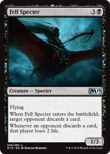 Fell Specter MTG Single | Core Set 2019 #096