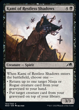 Kami of Restless Shadows - NEO 104 Non-Foil