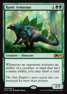 Runic Armasaur MTG Single | Core Set 2019 #200