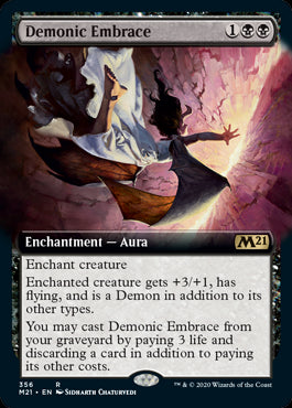 Demonic Embrace Extended Art #356 MTG Core 2021 Single