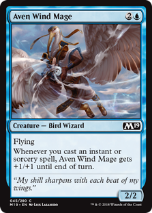 Aven Wind Mage MTG Single | Core Set 2019 #045