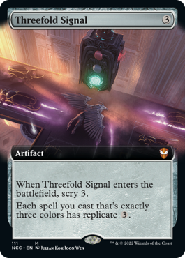 Threefold Signal Extended Art New Capenna Commander #111