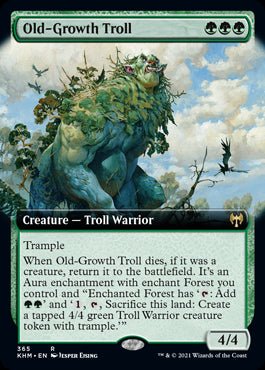 Old-Growth Troll Extended Art #365 MTG Kaldheim Single