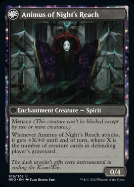 NM MTG Singles The Long Reach of Night // Animus of Night's Reach NEO 109