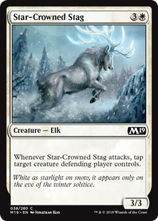 Star-Crowned Stag MTG Single | Core Set 2019 #038