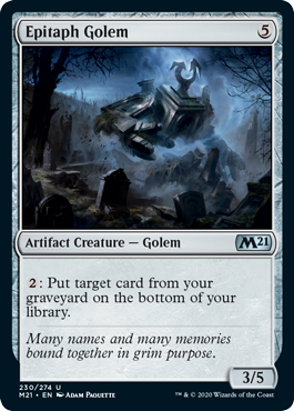 Epitaph Golem #230 MTG Core 2021 Single