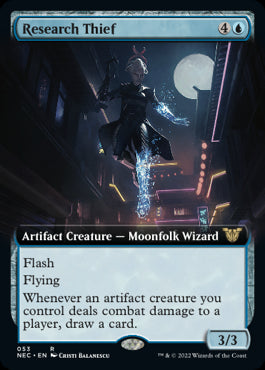 Research Thief Extended Art Neon Dynasty Commander #053