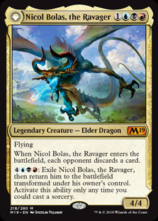 Nicol Bolas, the Ravager // Nicol Bolas, the Arisen MTG Single | Core Set 2019 #218