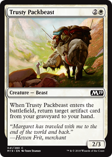 Trusty Packbeast MTG Single | Core Set 2019 #041