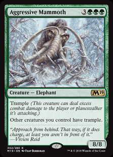Aggressive Mammoth MTG Single | Core Set 2019 #302