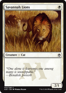 Savannah Lions | Magic! The Gathering Masters 25 #033