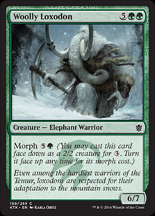 Woolly Loxodon #158 MTG Khans Of...