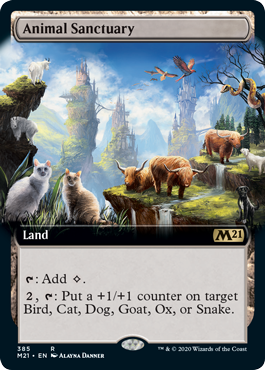 Animal Sanctuary Extended Art #385 MTG Core 2021 Single