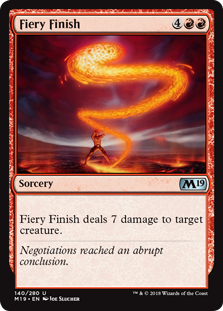 Fiery Finish MTG Single | Core Set 2019 #140