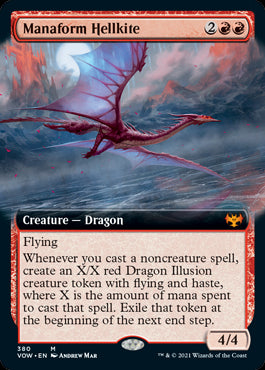 Extended Art Manaform Hellkite #380 MTG Crimson Vow Single
