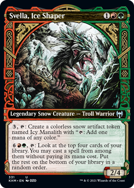 Svella, Ice Shaper Showcase Frame #331 MTG Kaldheim Single