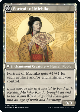 NM MTG Singles Michiko's Reign of Truth // Portrait of Michiko NEO 029