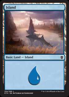 Island V.1 #254 MTG Khans Of Tar...