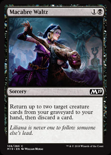 Macabre Waltz MTG Single | Core Set 2019 #108
