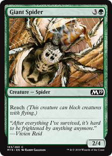 Giant Spider MTG Single | Core Set 2019 #183
