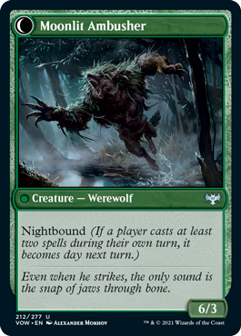 Oakshade Stalker // Moonlit Ambusher card back