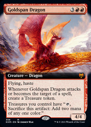 Goldspan Dragon Extended Art #358 MTG Kaldheim Single