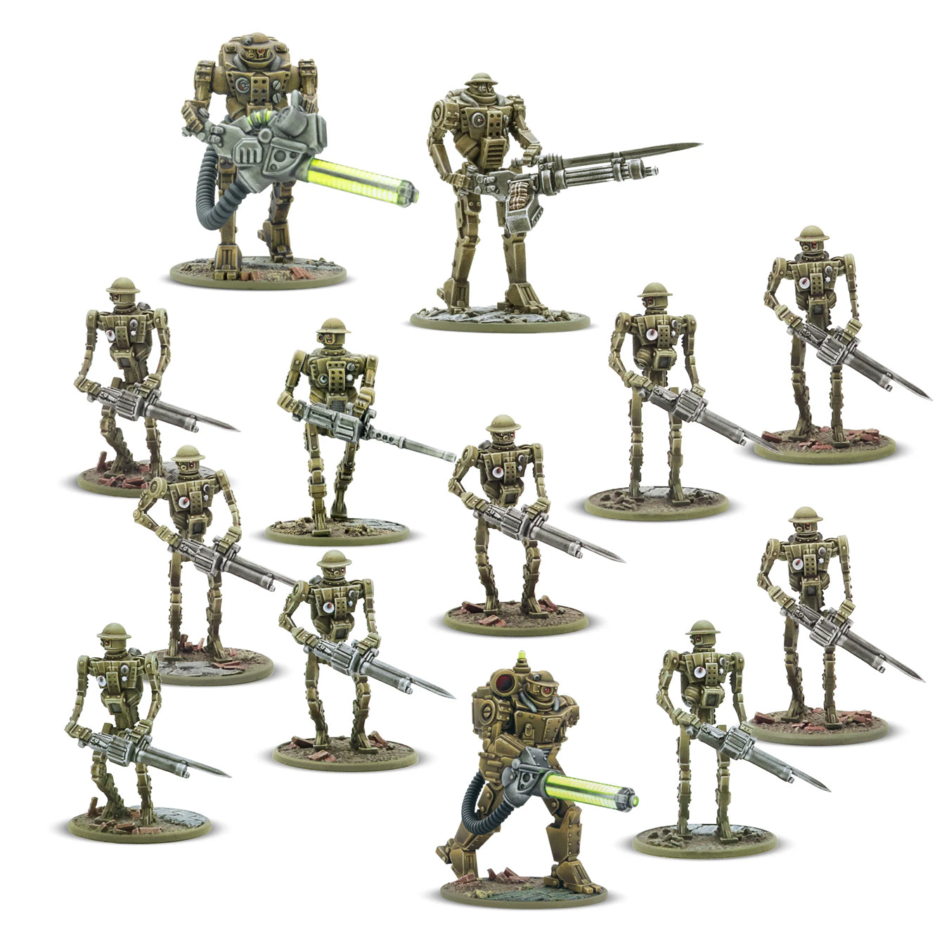 Konflikt ’47 British Commonwealth Automated Infantry Platoon Painted Miniatures Example
