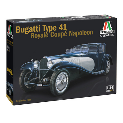Italeri Bugatti Type 41 Royale Coupe Napoleon 1:24 scale plastic model kit