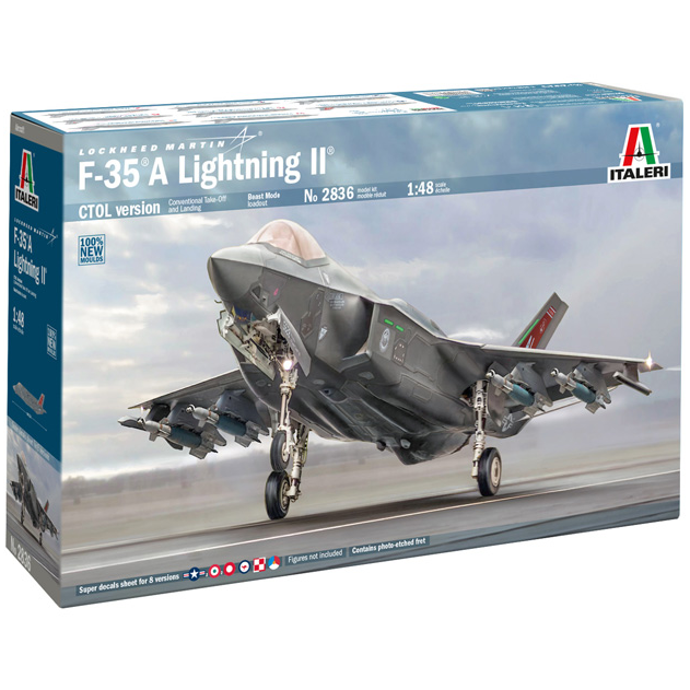 Italeri F-35A Lightning II 1:48 scale modern fighter aircraft model kit