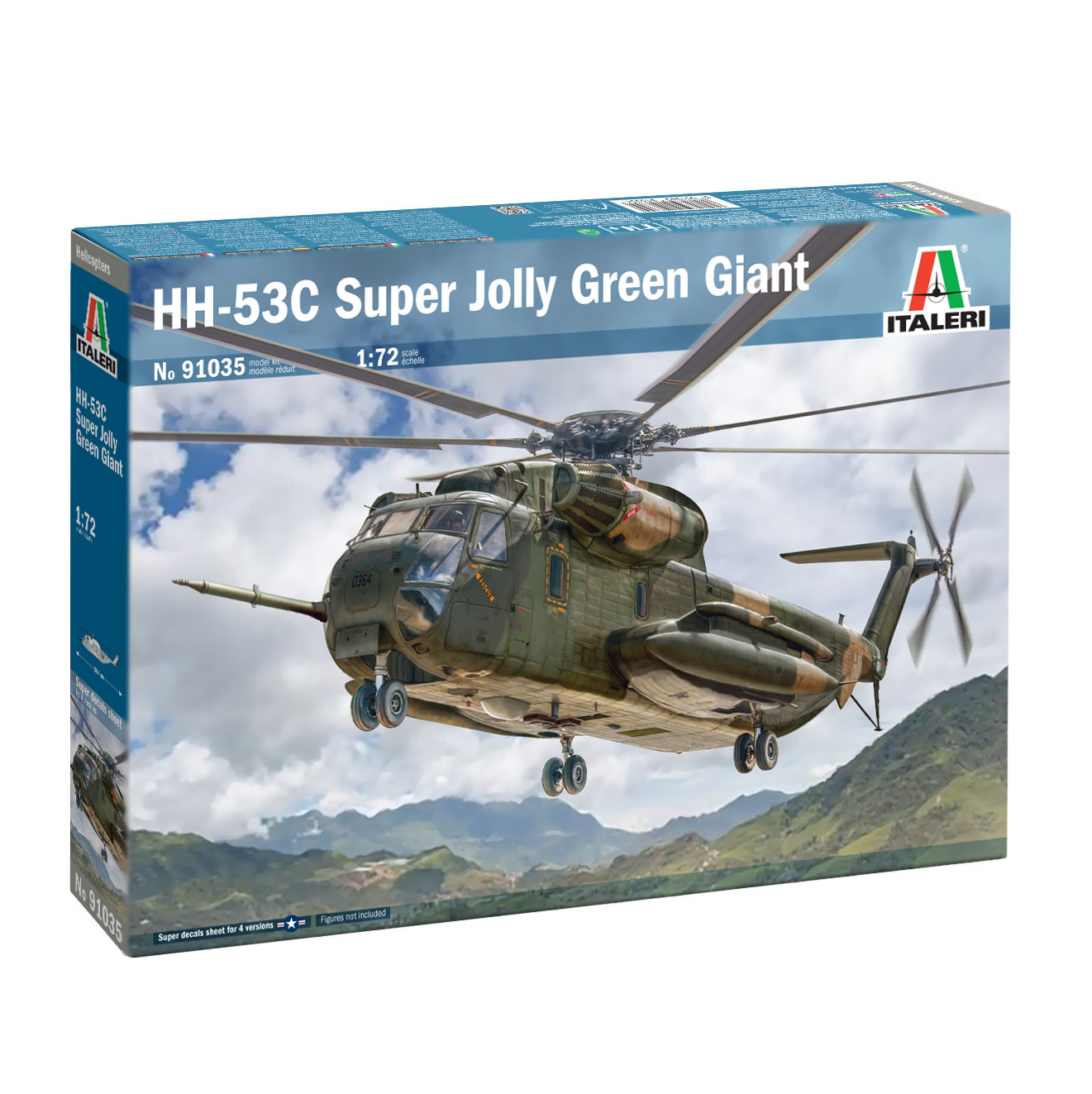 Italeri HH 53C Super Jolly Green Giant 1 72 scale Vietnam War helicopter plastic model kit
