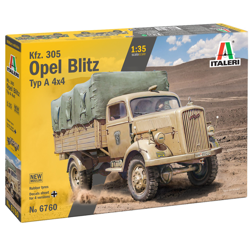 Italeri Opel Blitz Typ A 4x4 1 35 scale plastic model kit WWII German truck