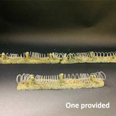 Two miniature wire fence section...
