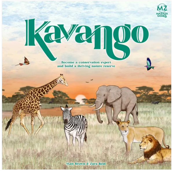 Kavango board game with landscape boards and wildlife species cards