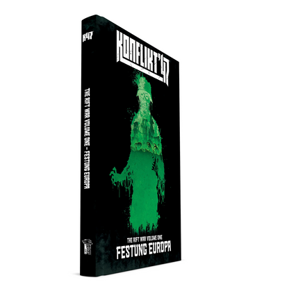 Black book with green graphic and white text on a white background