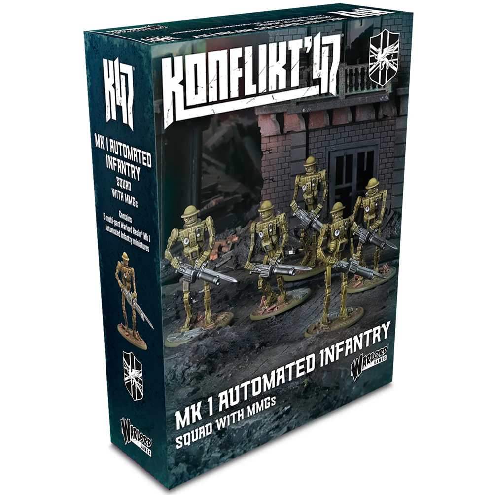 Box for 'Konflikt' game with miniature figures on a white background