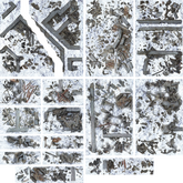 Collage of metal scraps and piec...