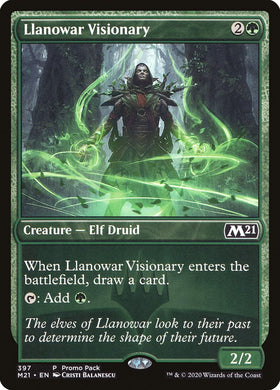 Llanowar Visionary Promo Frame #...