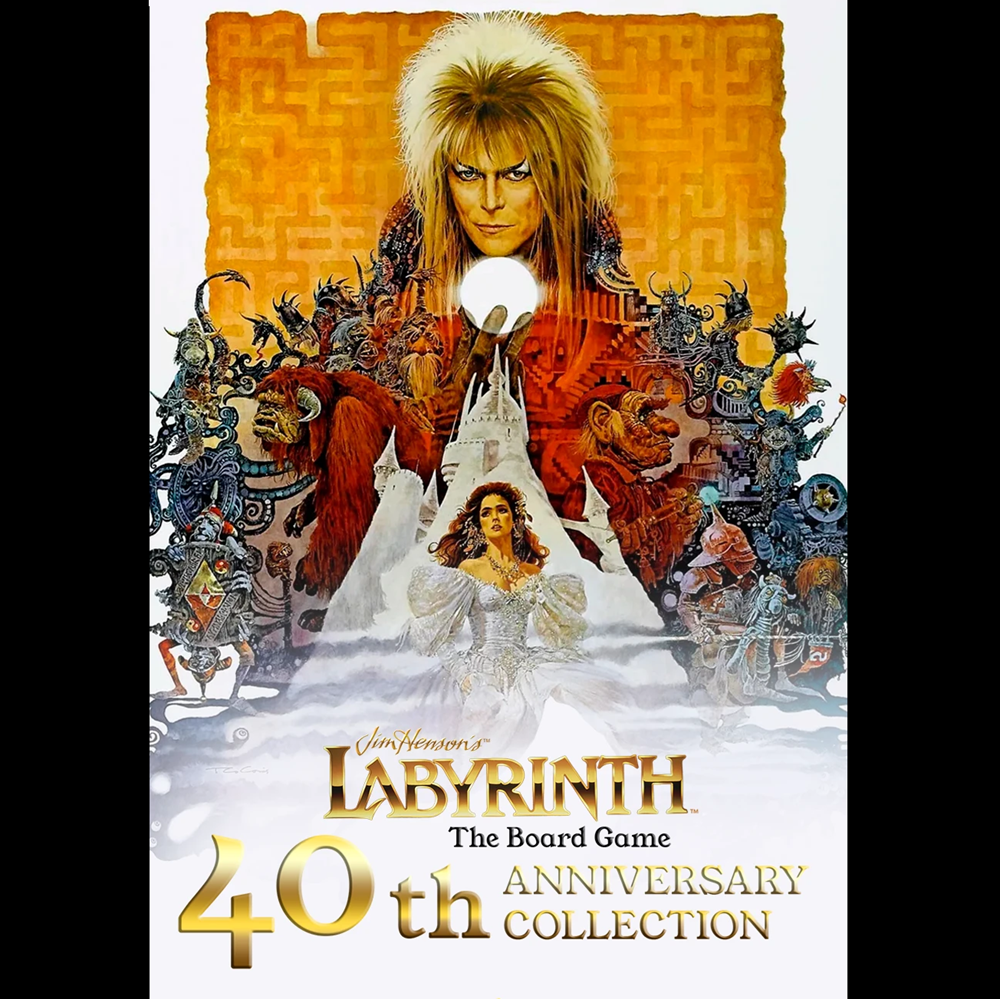 Jim Henson’s Labyrinth The Board Game 40th Anniversary Collection board game with miniatures and components