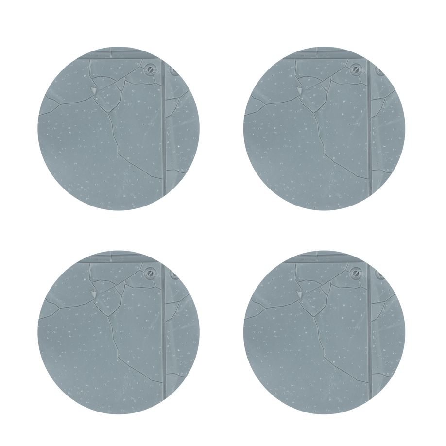 Legions Imperialis 40mm round base pack includes four textured bases, 2mm thick, perfect for Adeptus Titanicus miniatures like Questoris Knights and Mechanicum Questoris Knights.