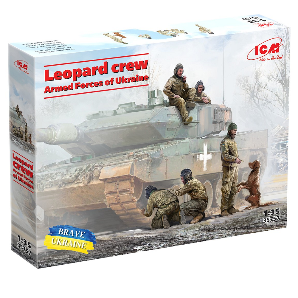 ICM Plastic Model Kit – Leopard 2 Crew of the Armed Forces of Ukraine, Scale 1:35