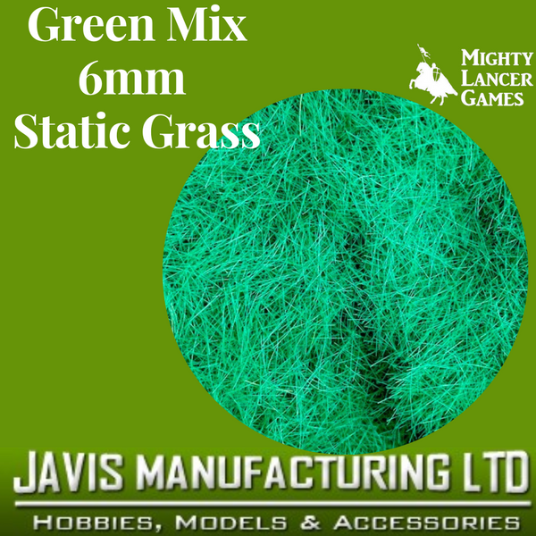 Green Mix 6mm Static Grass - Javis Tub