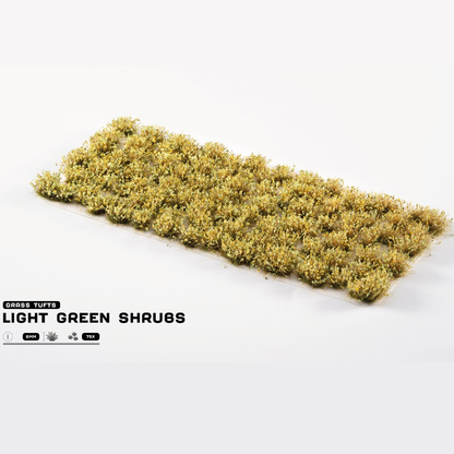 Light Green Shrubs by Gamers Grass. Light green shrubs on a white background