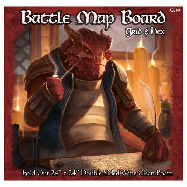 Dry Erase Battle Map Board Grid & Hex RPG Battle Board Mighty
