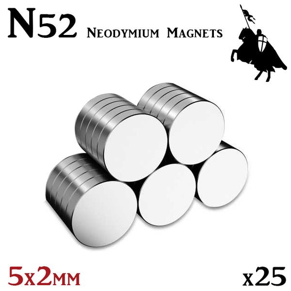 MLG 5x2mm Neodymium Magnets x25 N52