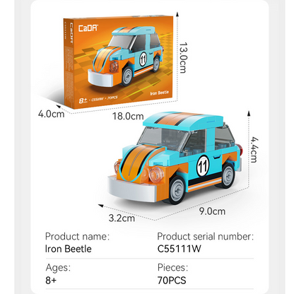 CaDA lron Beetle Car - Brick Model Kit