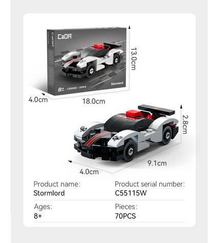 CaDA Stormlord Sports Car - Brick Model Kit