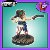 Pirate figurine holding a sword ...
