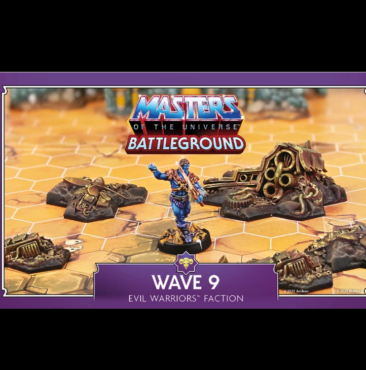 Masters of the Universe Battleground Faker.  plastic character miniature with terrain accessories