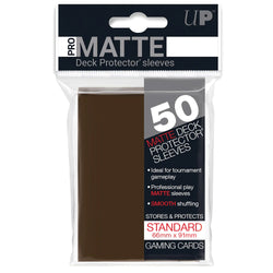 50 Pro Matte Deck Protector Sleeves - Brown 66x91mm