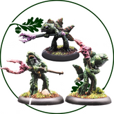 Three painted fantasy monster fi...